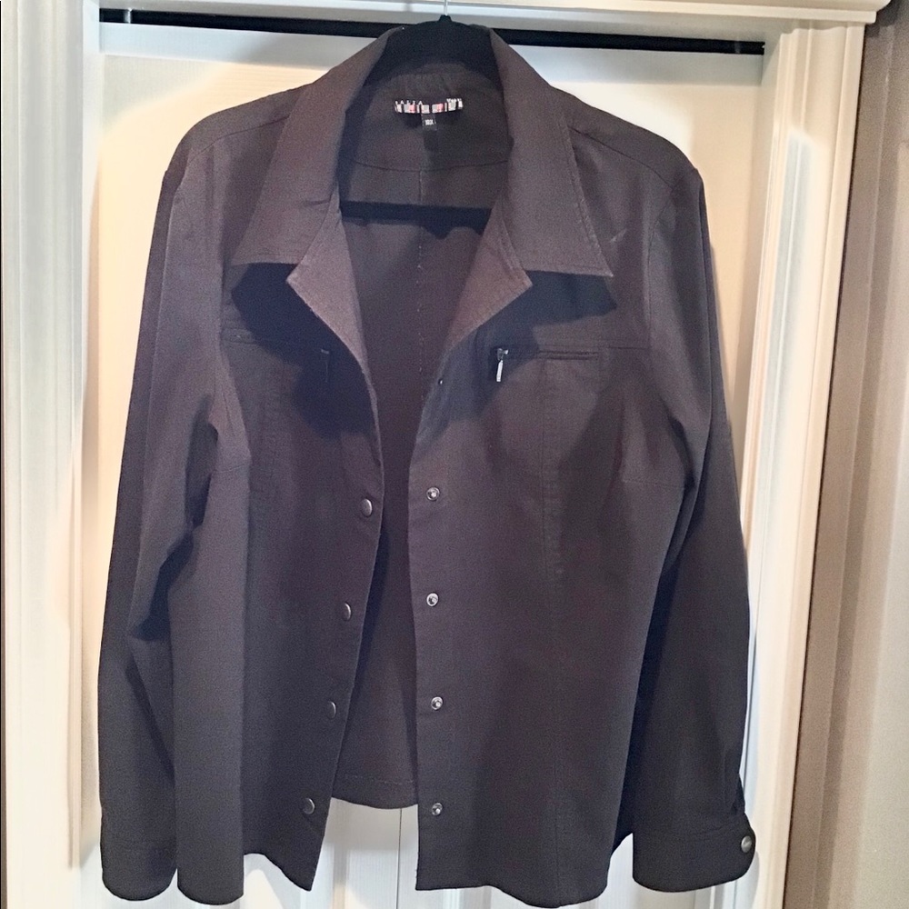 PLUS size - Dalia Woman Chocolate Stretch Jacket